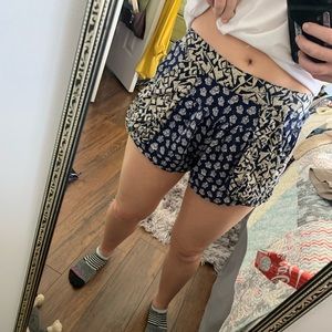 Navy blue flowy shorts